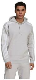 Adidas Squadra 21 Ανδρικό Φούτερ με Κουκούλα και Τσέπες Fleece Γκρι