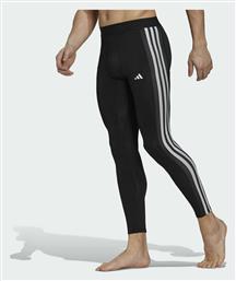 Adidas Techfit 3-Stripes Ανδρικό Αθλητικό Κολάν Μακρύ Μαύρο από το Cosmossport