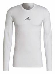 Adidas TechFit Ανδρική Ισοθερμική Μακρυμάνικη Μπλούζα Compression Λευκή