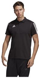 Adidas Tiro 19 Ανδρική Μπλούζα Polo Κοντομάνικη Μαύρη