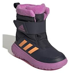 Adidas Winterplay Παιδικά Μποτάκια Χιονιού με Σκρατς Navy Μπλε