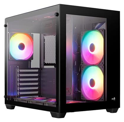 Aerocool Dryft-BK-v2 Mini Tower με Πλαϊνό Παράθυρο