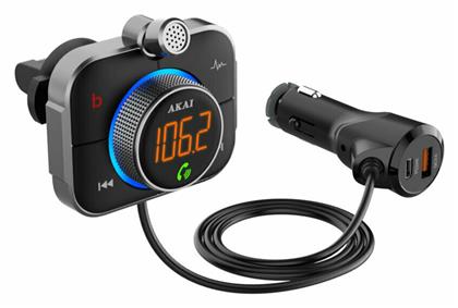 Akai FM Transmitter Αυτοκινήτου με Bluetooth / MicroSD / Type-C