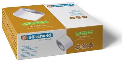 Alfashield Alfa Rolls Χάρτινη Επιδεσμική Ταινία 2.5cm x 5m από το Pharm24