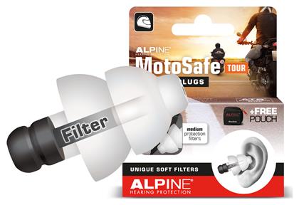 Alpine Motosafe Tour Ωτοασπίδες 2τμχ σε Μαύρο Χρώμα 111.23.110