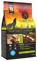 Ambrosia Fresh Turkey & Duck Adult All Breeds 12kg Ξηρά Τροφή χωρίς Σιτηρά για Ενήλικους Σκύλους με Γαλοπούλα και Πάπια Turkey & Duck