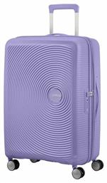 American Tourister Soundbox Spinner Expandable Μεσαία Βαλίτσα με ύψος 67cm σε Μωβ χρώμα από το Plus4u