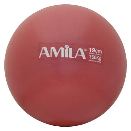 AMILA Mini Μπάλα Pilates 19cm, 1.50kg σε Κόκκινο Χρώμα