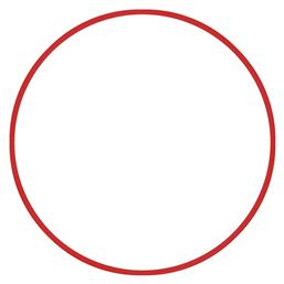 AMILA Στεφάνι Ρυθμικής με Διάμετρο 60cm Κόκκινο