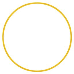 AMILA Στεφάνι Ρυθμικής με Διάμετρο 70cm Κίτρινο