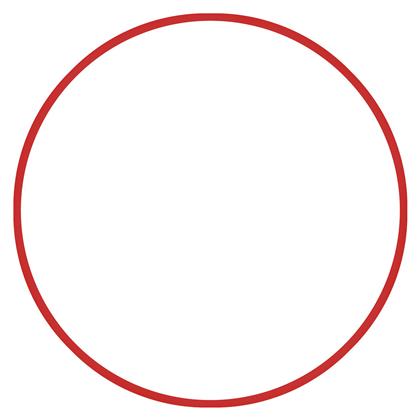 AMILA Στεφάνι Ρυθμικής με Διάμετρο 70cm Κόκκινο