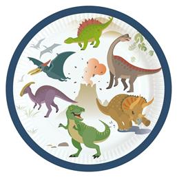 Amscan Happy Dinosaur Χάρτινα Γλυκού 18cm 8τμχ