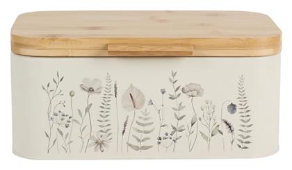 Ankor Ψωμιέρα με Καπάκι Μεταλλική Μπεζ 30x19.8x13.4cm