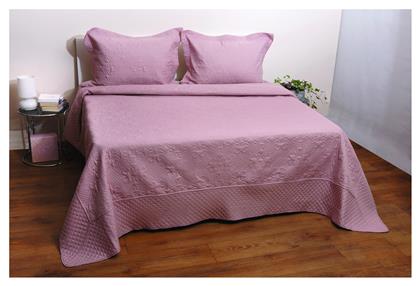 Anna Riska Olivia Σετ Κουβερλί Υπέρδιπλο Microfiber Blush Pink 220x240cm 3τμχ