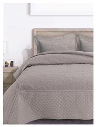 Anna Riska Olivia Σετ Κουβερλί Υπέρδιπλο Microfiber Grey 220x240cm 3τμχ