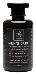 Apivita Men's Care Ανδρικό Αφρόλουτρο για Σώμα & Μαλλιά Κάρδαμο & Πρόπολη 250ml από το Pharm24