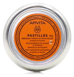 Apivita Pastilles Πρόπολη & Γλυκύρριζα για το Βήχα & τον Ερεθισμένο Λαιμό 45gr από το Pharm24