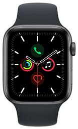 Apple Watch SE Aluminium 44mm Αδιάβροχο με Παλμογράφο (Space Grey with Midnight Sport Band)