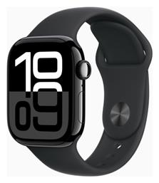 Apple Watch Series 10 46mm Jet Black με Black Sport Band (M/L)