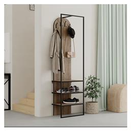 Archy Έπιπλο Εισόδου με Κρεμάστρα & Παπουτσοθήκη Ανοιχτό Καρυδί 53x31.7x180εκ.