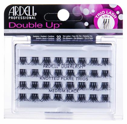 Ardell Double Up Flare Trios Medium Black Βλεφαρίδες Τουφάκια σε Μαύρο χρώμα 32τμχ