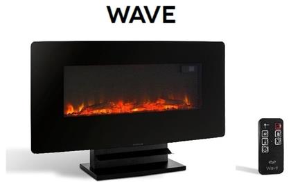 Argo Wave Επιδαπέδιο Ηλεκτρικό Τζάκι 1500W 90x56cm Μαύρο