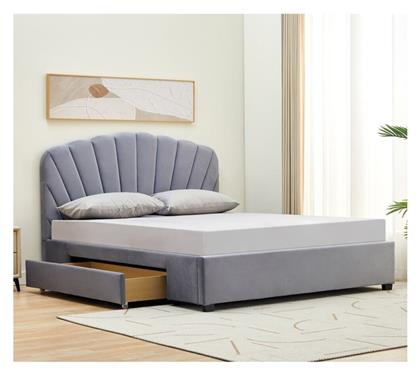 Ariel Κρεβάτι King Size Ξύλινο Γκρι για Στρώμα 200x160cm