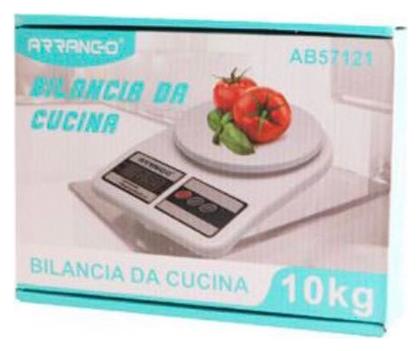 Arrango Ψηφιακή Ζυγαριά 1gr/10kg Λευκή AB57121
