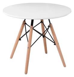 Art Wood Παιδικό Τραπεζάκι από Ξύλο Λευκό Woodwell