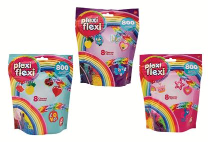 AS Λαστιχάκια για Παιδιά 5+ Ετών Plexi Flexi Σακουλάκι 800 Λαστιχάκια & 8 Αξεσουάρ (Διάφορα Σχέδια) 1τμχ
