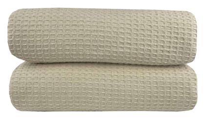 Astron Italy Waffle Κουβέρτα Πικέ Υπέρδιπλη 230x245εκ. Beige