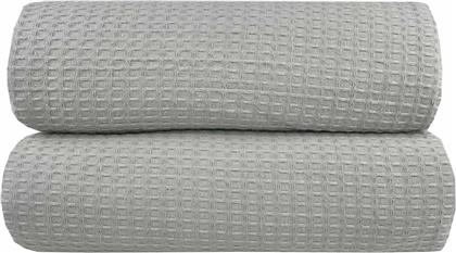 Astron Italy Waffle Κουβέρτα Πικέ Υπέρδιπλη 230x245εκ. Γκρι