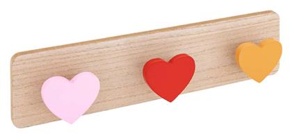 Atmosphera Love Παιδική Κρεμάστρα Πολλαπλών Θέσεων Βιδωτή Ξύλινη Μπεζ 36x4.5x9.5εκ.