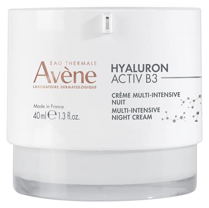 Avene Activ B3 Κρέμα Προσώπου Νυκτός για Ενυδάτωση & Αντιγήρανση με Υαλουρονικό Οξύ 40ml