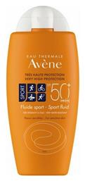 Avene Fluid Sport Αδιάβροχη Αντηλιακή Κρέμα Προσώπου και Σώματος SPF50 100ml