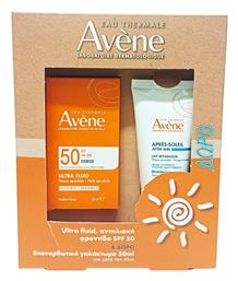 Avene Πακέτο Ultra Fluid Invisible Blue Light Spf50 Αντηλιακή Κρέμα Προσώπου, 50ml & Δωρο After Sun, 50ml