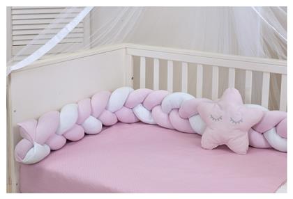 Baby Oliver Πάντα Πλεξούδα Design 120 White/Pink 18x200cm από το Katoikein