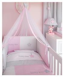 Baby Oliver Σετ Κούνιας Lucky Star Des. 308 6τμχ Pink από το Designdrops