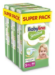 Babylino Sensitive Cotton Soft Πάνες με Αυτοκόλλητο No. 5 για 11-16kg 132τμχ από το e-Fresh