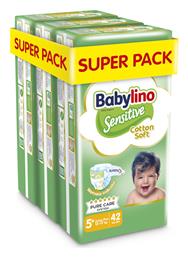 Babylino Sensitive Cotton Soft Πάνες με Αυτοκόλλητο No. 5+ για 12-17kg 126τμχ από το Pharm24