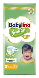 Babylino Sensitive Πάνες με Αυτοκόλλητο No. 5+ για 13-27kg 42τμχ από το Pharm24