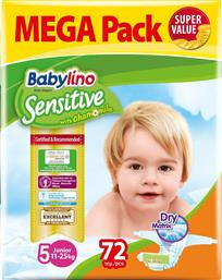 Babylino Sensitive Cotton Soft Mega Pack Πάνες με Αυτοκόλλητο No. 5 για 11-25kg 72τμχ από το Pharm24