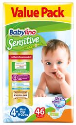 Babylino Sensitive With Chamomile Πάνες με Αυτοκόλλητο No. 4+ για 9-20kg 46τμχ από το Pharm24