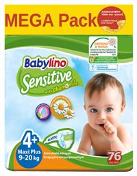 Babylino Sensitive With Chamomile Πάνες με Αυτοκόλλητο No. 4+ για 9-20kg 76τμχ από το Pharm24