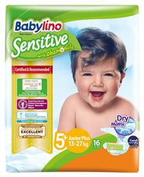 Babylino Sensitive With Chamomile Πάνες με Αυτοκόλλητο No. 5+ για 13-27kg 16τμχ από το Pharm24