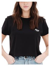 Basehit Γυναικείο Αθλητικό Crop T-shirt Μαύρο