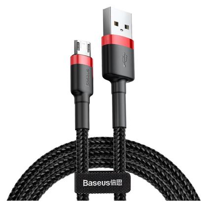 Baseus Cafule Braided USB 2.0 to micro USB Cable Μαύρο 1m (CAMKLF-B91)