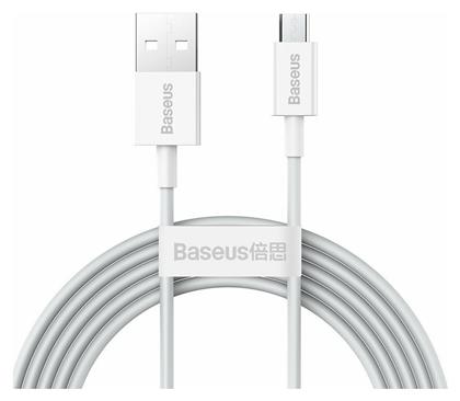 Baseus Superior Series Regular USB 2.0 to micro USB Cable Λευκό 2m (CAMYS-A02)