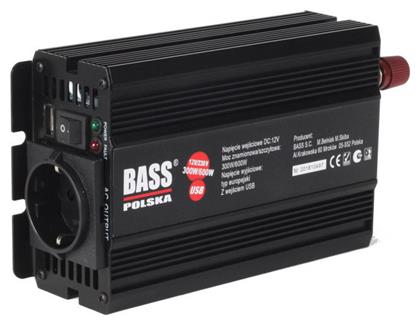 Bass Polska Inverter Αυτοκινήτου 600W για Μετατροπή 12V DC σε 230V AC με 1xUSB