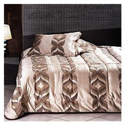 Beauty Home Art 1469 Σετ Κουβερλί Υπέρδιπλο Εμπριμέ, Χρυσαφί, Καφέ 220x240cm